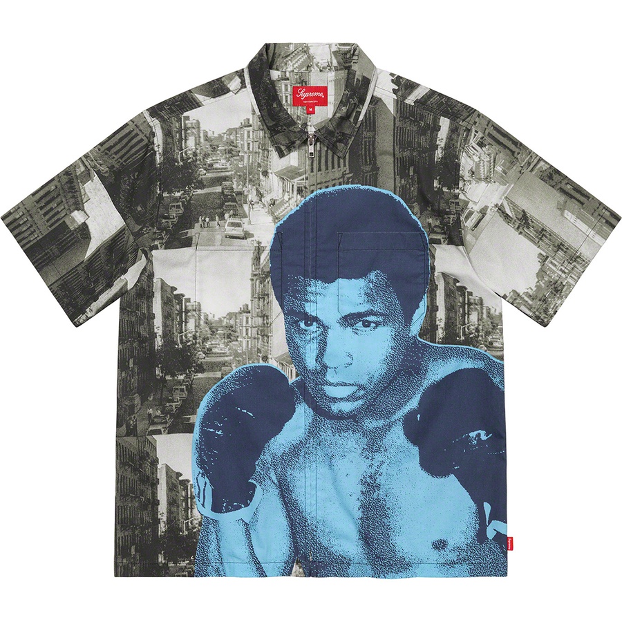 Supreme Muhammad Ali Zip Up S/S Shirt Black