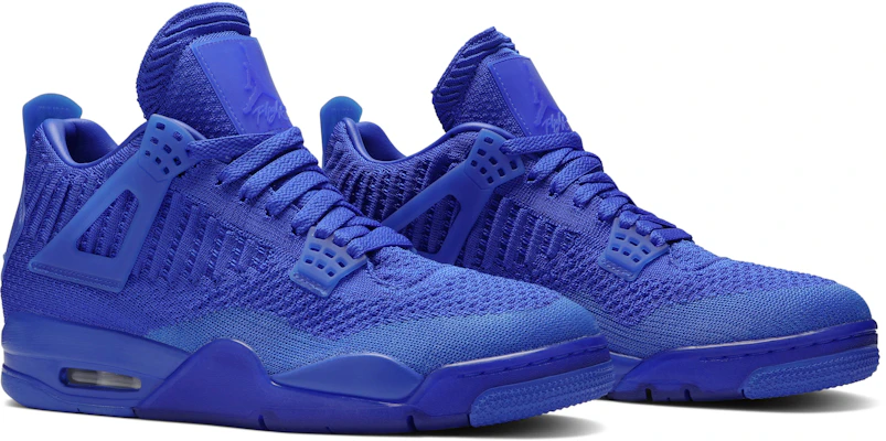 Air jordan retro 4 outlet flyknit blue