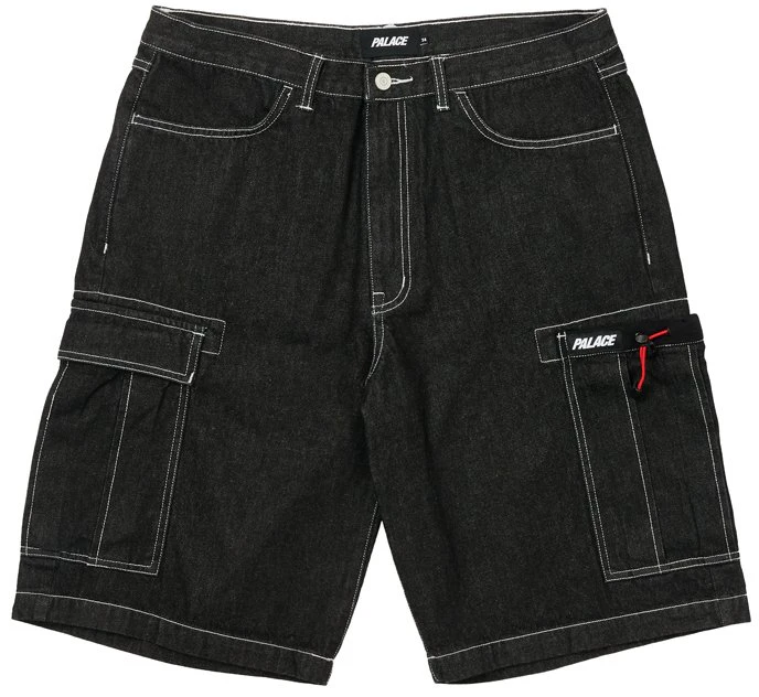 palace-drawcord-pocket-denim-shorts-black