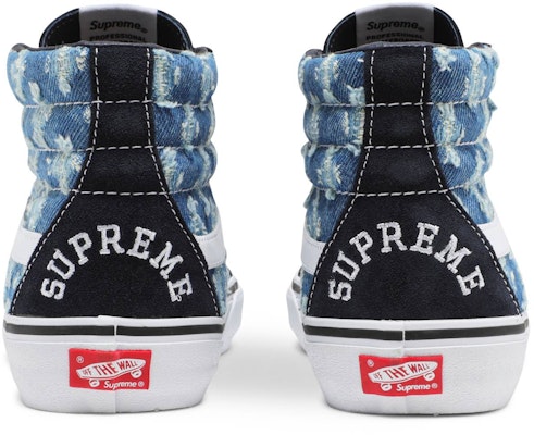 Supreme x Vans Sk8-Hi 'Denim Biru Lubang Punch' VN0A38Z32DD Details for Supreme x Vans Sk8-Hi 'Denim Biru Lubang Punch' VN0A38Z32DD