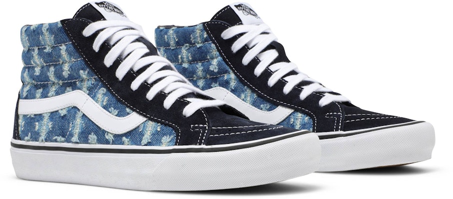 Supreme x Vans Sk8-Hi 'Denim Biru Lubang Punch' VN0A38Z32DD Cheap Supreme x Vans Sk8-Hi 'Denim Biru Lubang Punch' VN0A38Z32DD