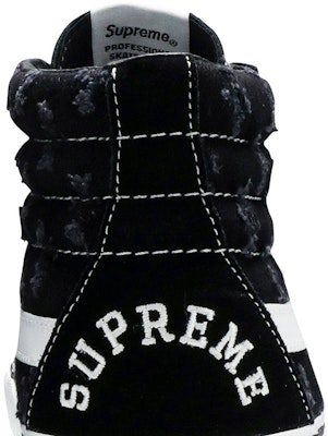 Supreme x Vans Sk8-Hi 'Black Hole Punch Denim' Hitam VN0A38Z32DC Sizing Supreme x Vans Sk8-Hi 'Black Hole Punch Denim' Hitam VN0A38Z32DC