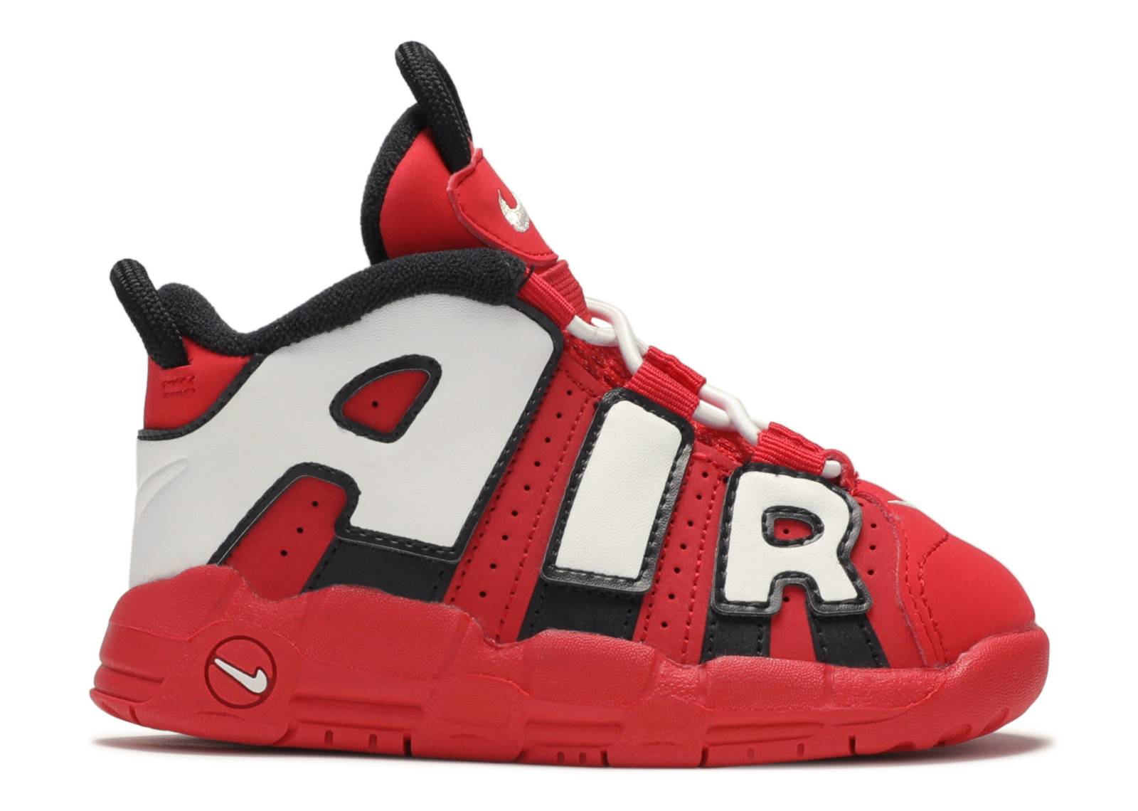 nike air uptempo red black