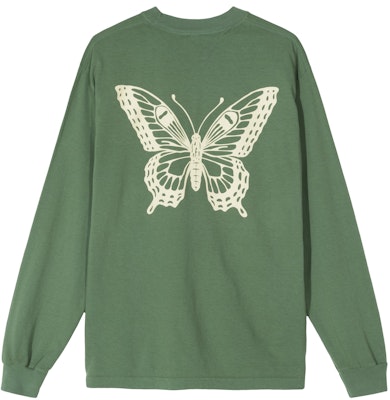 Girls Don't Cry Butterfly L/S T‑Shirt Forest - Novelship