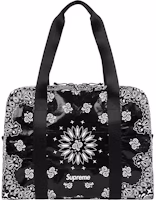 Supreme Bandana Tarp Small Duffle Bag Black