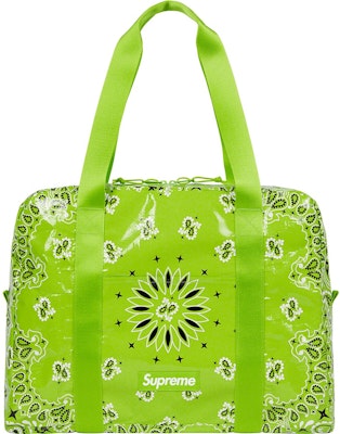 Supreme Bandana Tarp Small Duffle Bag Bright Green - Novelship
