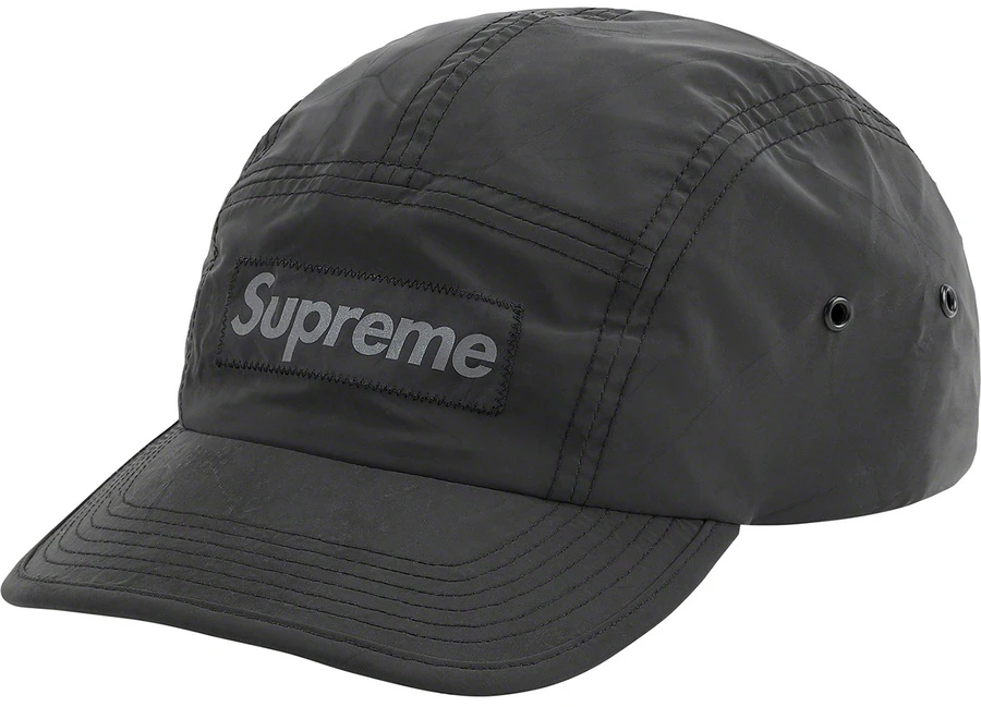 supreme-reflective-dyed-camp-cap-black