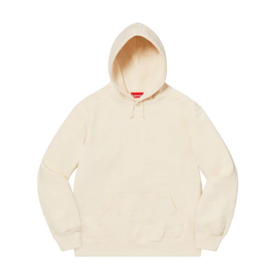 Supreme Embossed Logos Hooded Sweatshirt Natural