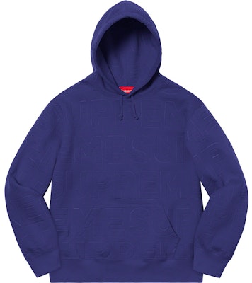 Supreme embossed best sale logo hooded
