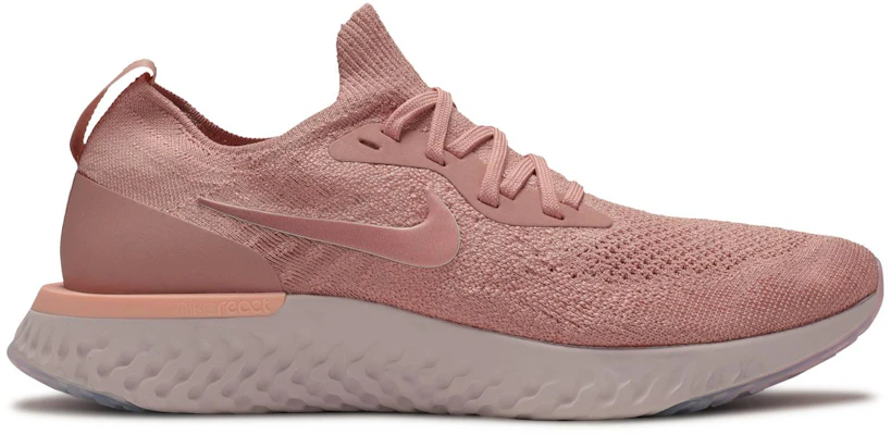 Nike epic react top flyknit rose gold