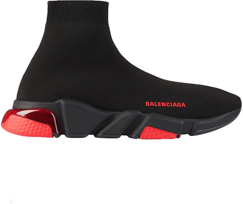Red and black balenciaga 2025 speed trainer