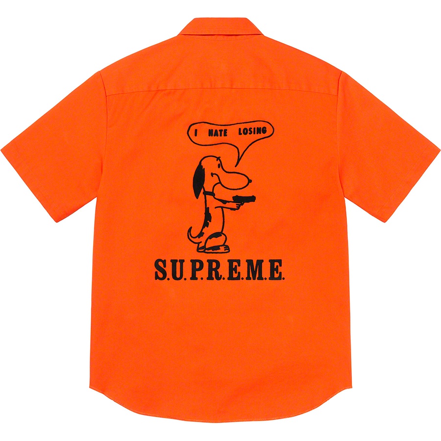 Supreme Dog S/S Work Shirt Orange Novelship