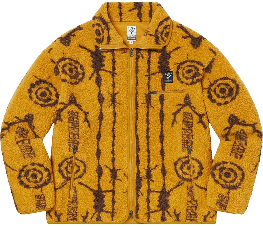 supreme-south-2-west-8-fleece-jacket-mustard