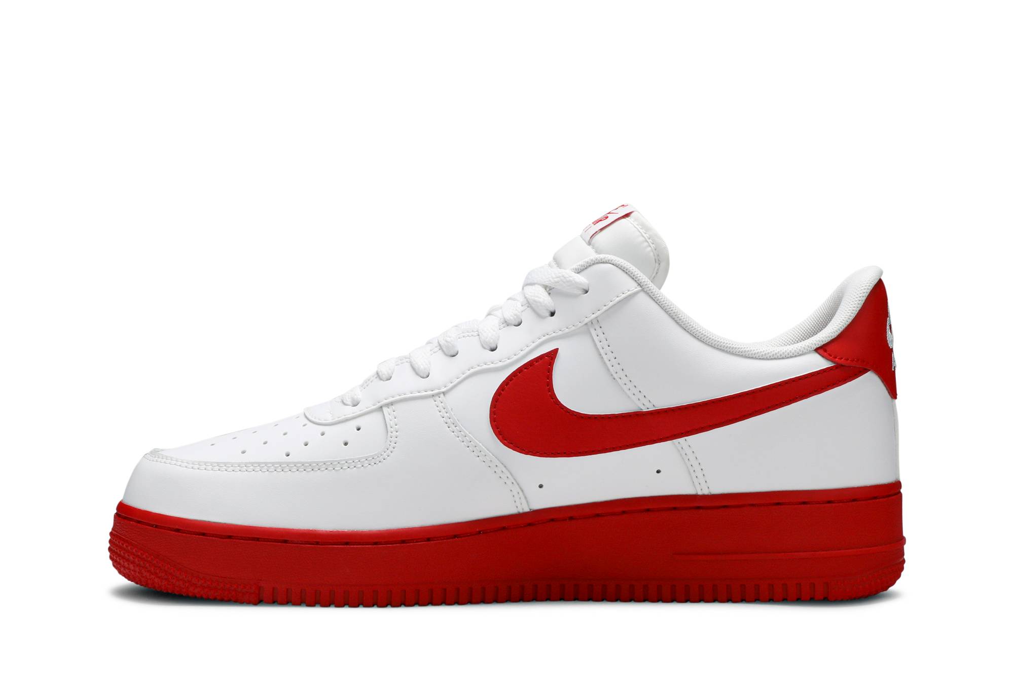 white red sole air force 1