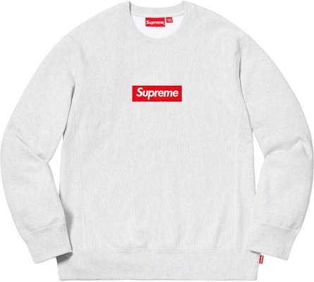 Supreme Box Logo Crewneck Sweatshirt Heather Grey Novelship