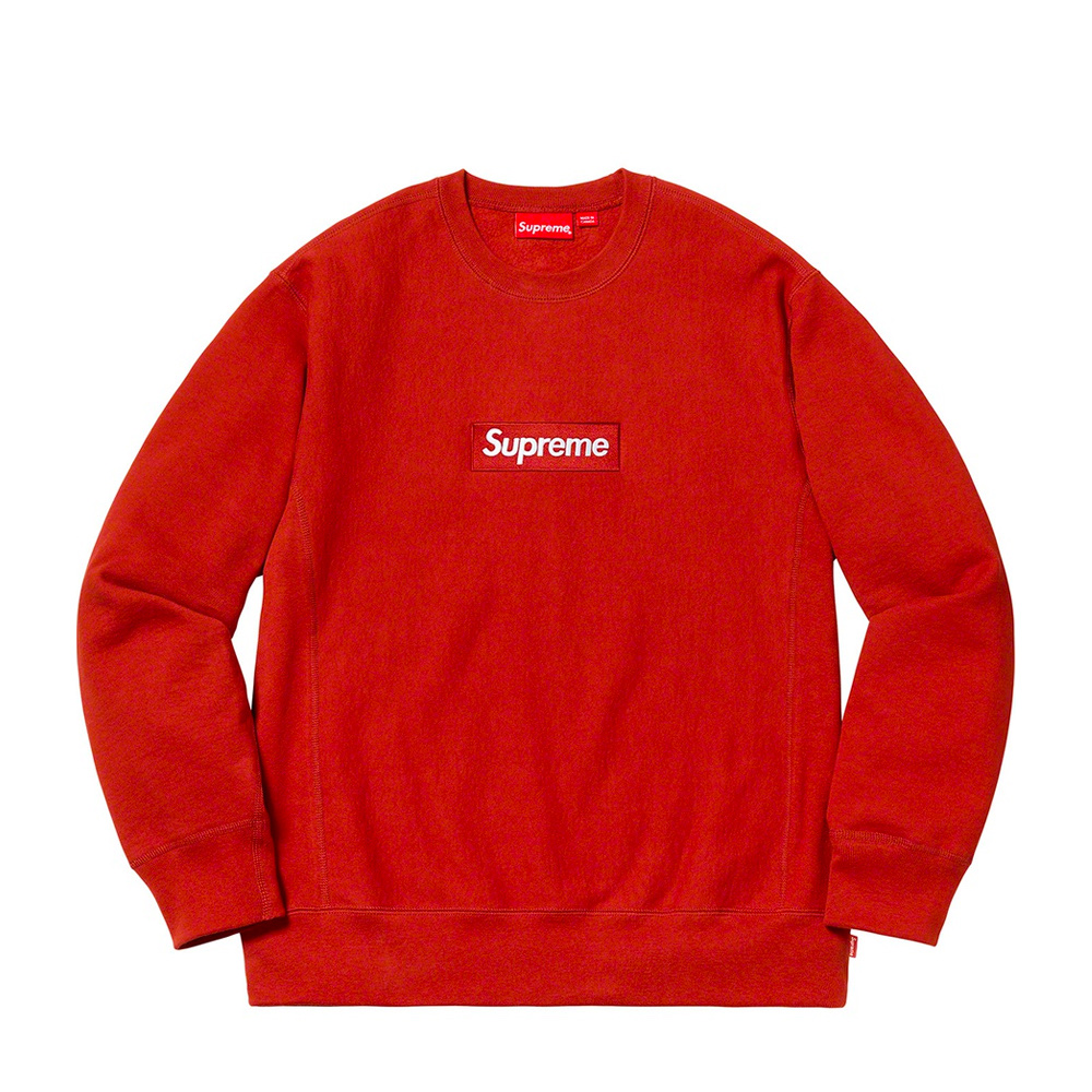 supreme box logo crewneck rust L美中古18aw - ファッション