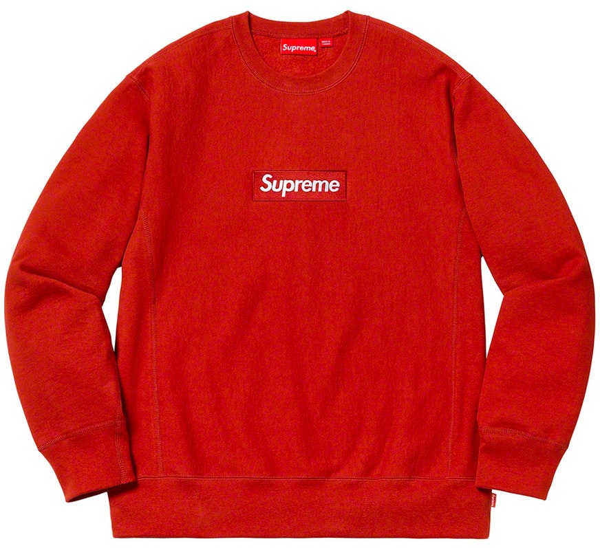 Supreme Box Logo Crewneck Sweatshirt Rust Novelship