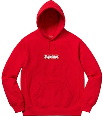 Supreme Bandana Box Logo Hooded Sweatshirt Red - Novelship