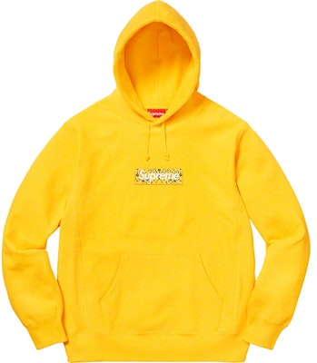Supreme Bandana Box Logo Hooded Sweatshirt Yellow - Novelship