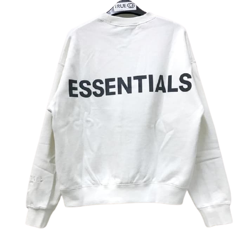 FOG Essentials White Reflective Crewneck