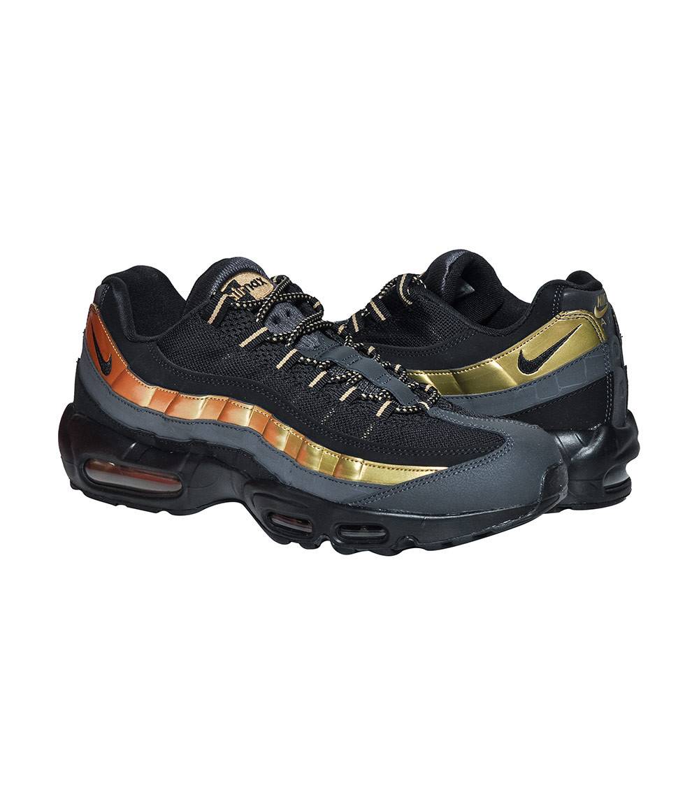 nike air max 95 black white gold