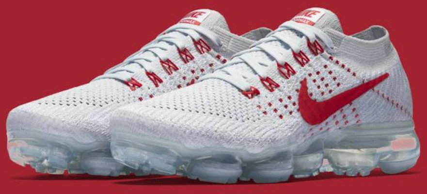 Red and white air vapormax Clearance