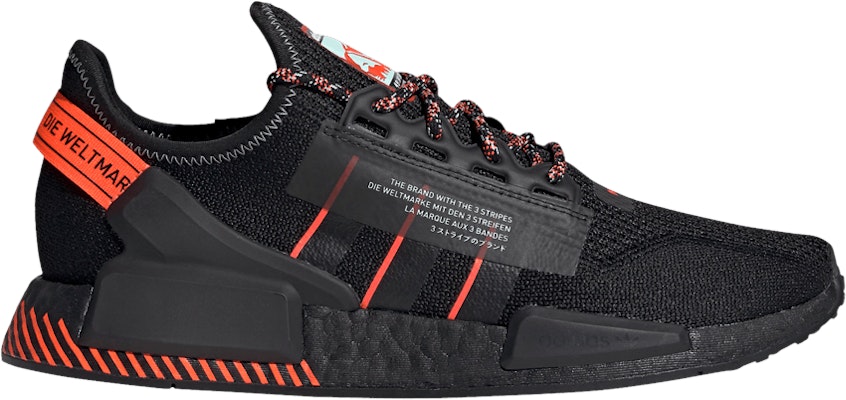Black solar best sale red nmd