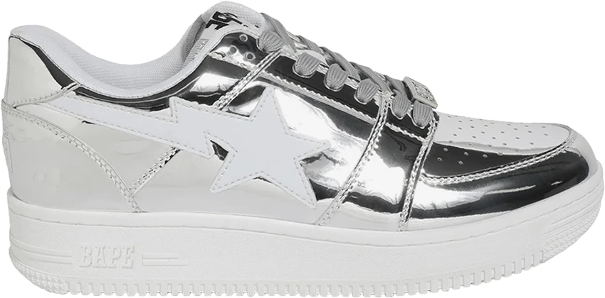Silver bapesta deals