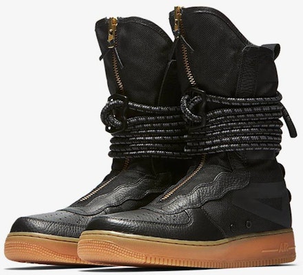 Air force 1 high black best sale gum