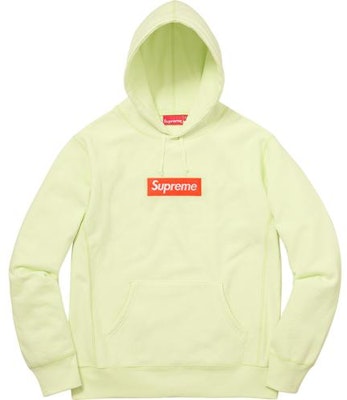 Supreme Box Logo Hooded Sweatshirt (FW17) Pale Lime - Novelship