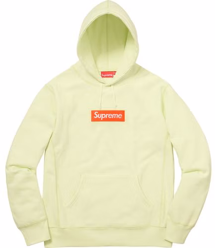 Supreme Box Logo Hooded Sweatshirt FW17 Pale Lime Novelship