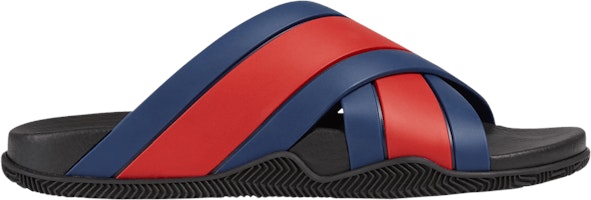 Gucci GG Slide Sandal 'Blue Red' 630326 J8700 8497 Gucci GG Slide Sandal 'Blue Red' 630326 J8700 8497