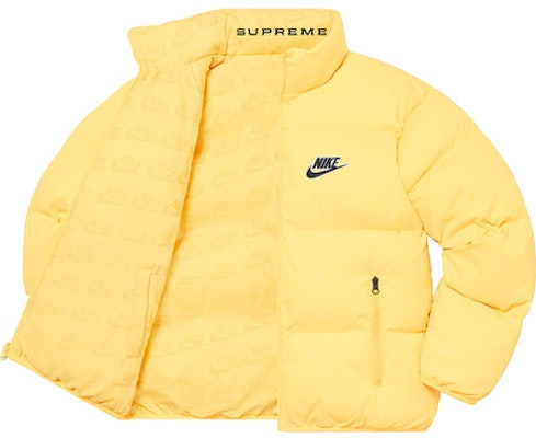 Supreme x Nike Reversible Puffy Jacket Pale Yellow - Novelship