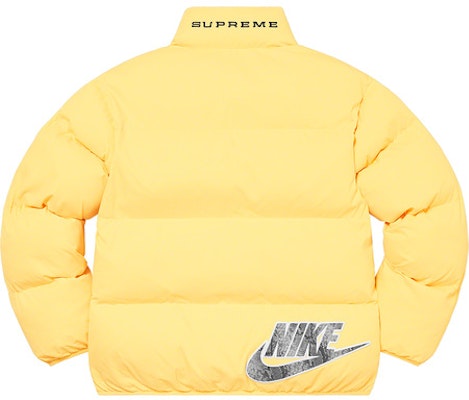 Supreme yellow online puffer jacket