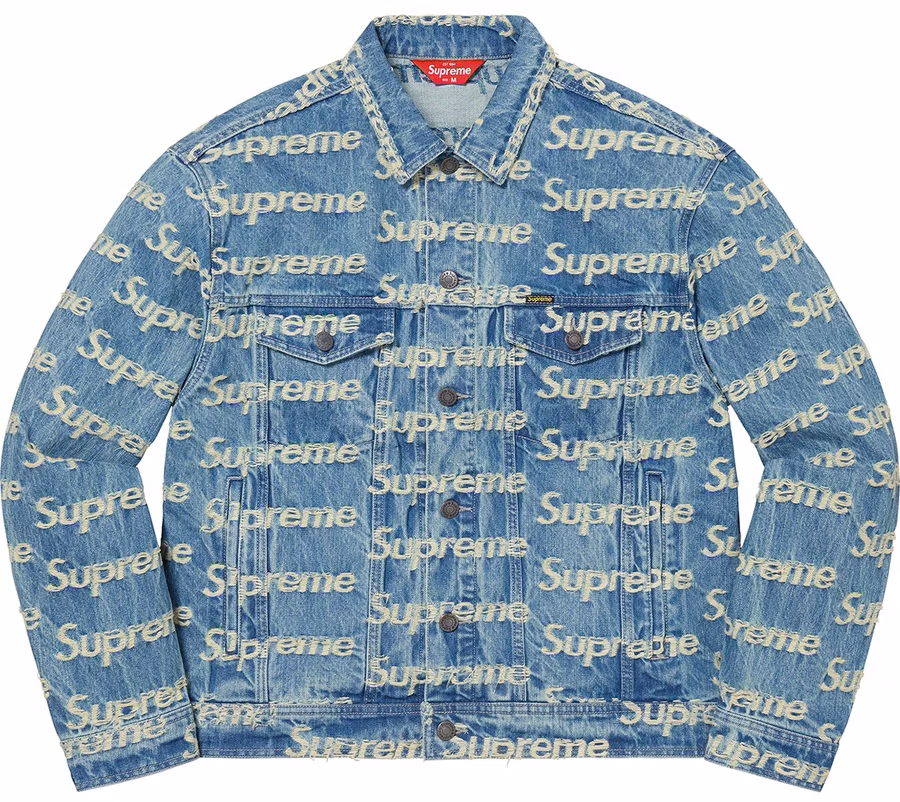 supreme-frayed-logos-denim-trucker-jacket-blue