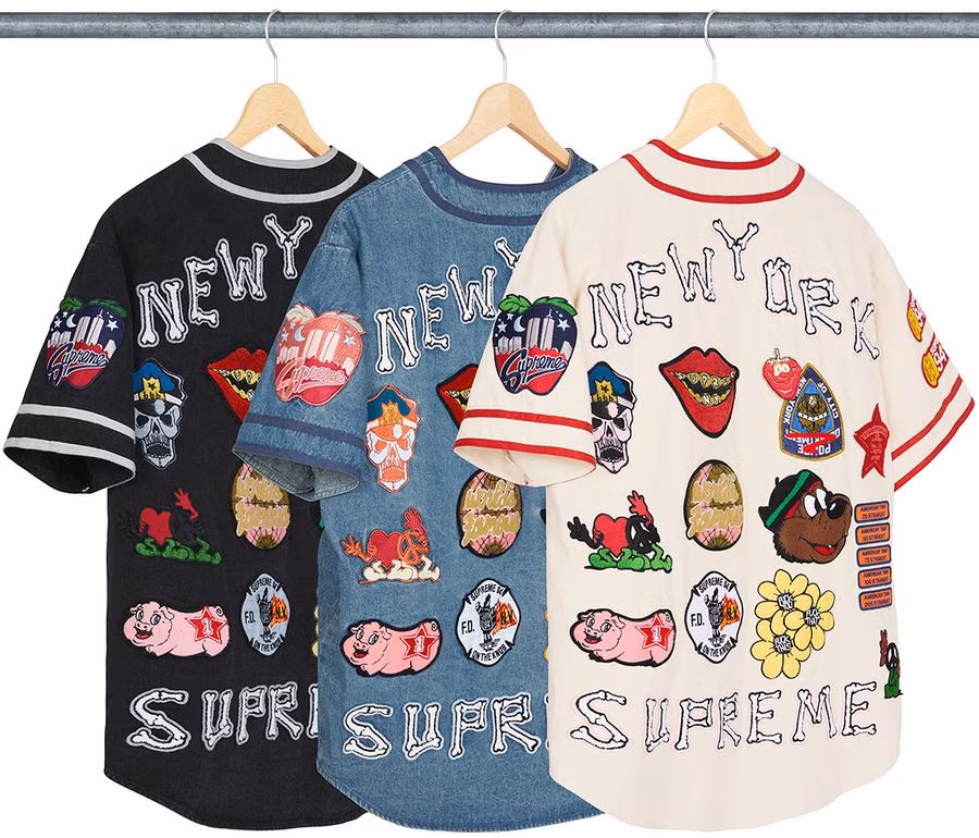 supreme-patches-denim-baseball-jersey