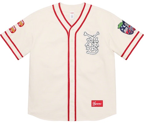 Supreme baseball best sale shirt