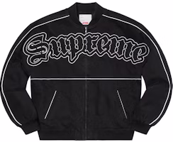 Supreme Twill Old English Varsity Jacket Black Supreme Twill Old English Varsity Jacket Black