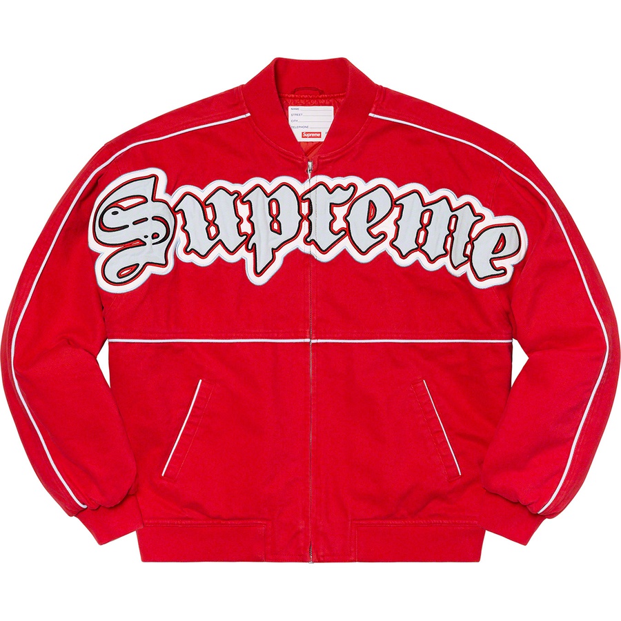 Buy Chaqueta Varsity Roja Supreme Twill Old English.