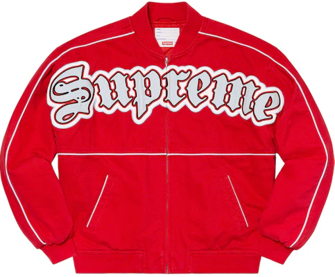 Chaqueta Varsity Roja Supreme Twill Old English. Buy Chaqueta Varsity Roja Supreme Twill Old English.