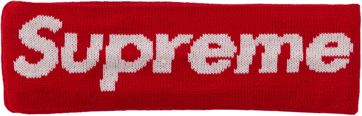 Supreme New Era Big Logo Headband Red Novelship