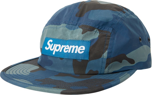 Supreme Reflective Camo Camp Cap Blue Novelship