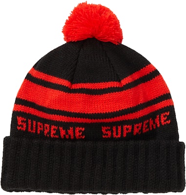ニット帽Supreme Classic Stripe Beanie black