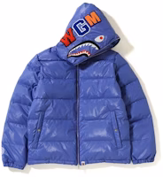 Bape Glossy Shark Down Jacket Purple Bape Glossy Shark Down Jacket Purple