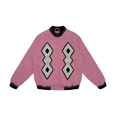 Supreme Diamond Rayon Bomber Jacket Dusty Pink