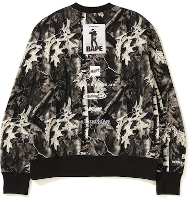 Bape Forest Camo Wide Crewneck Black Order Bape Forest Camo Wide Crewneck Black
