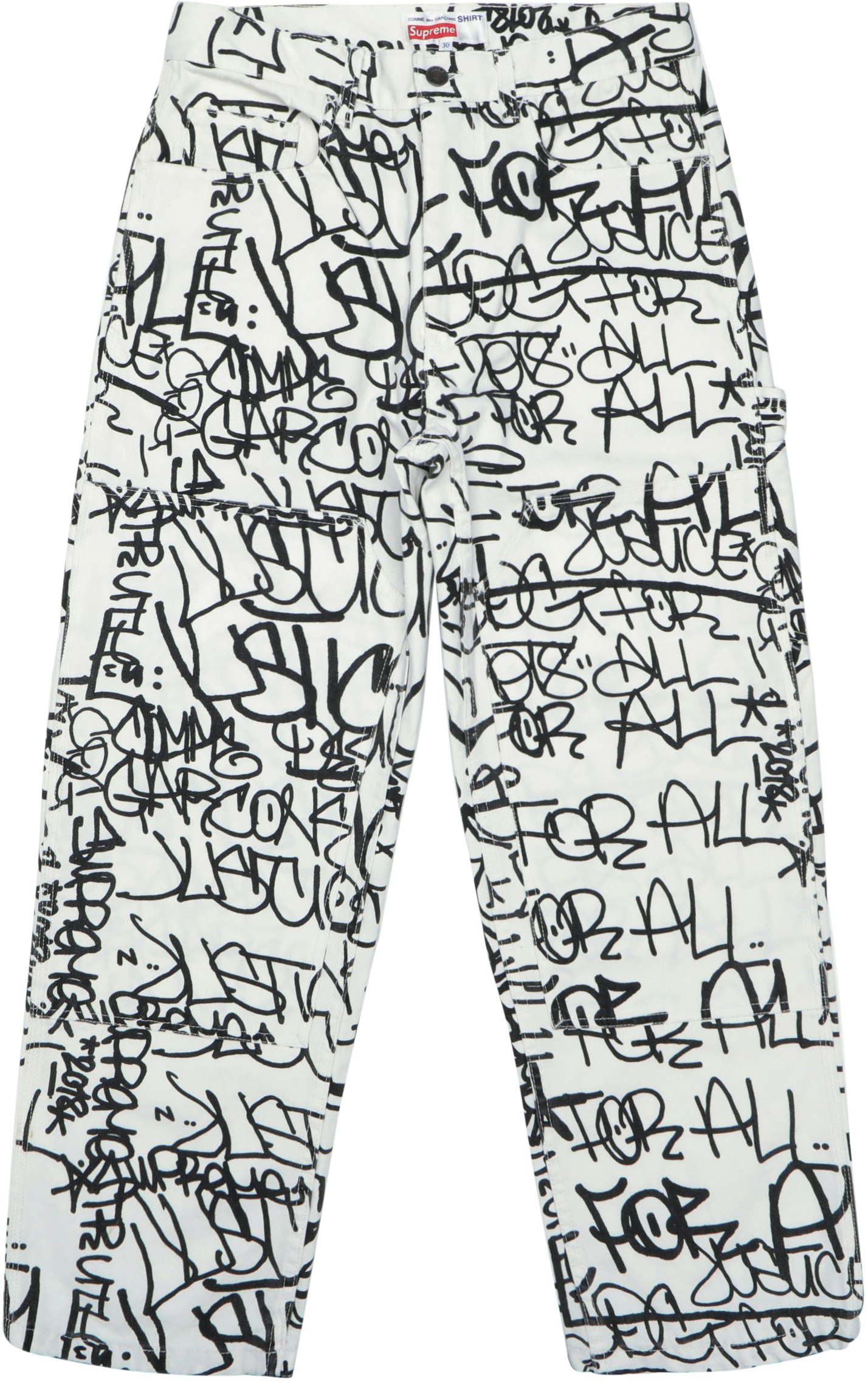 Supreme CDG Comme Des Garcons SHIRT Canvas Painter Pant White