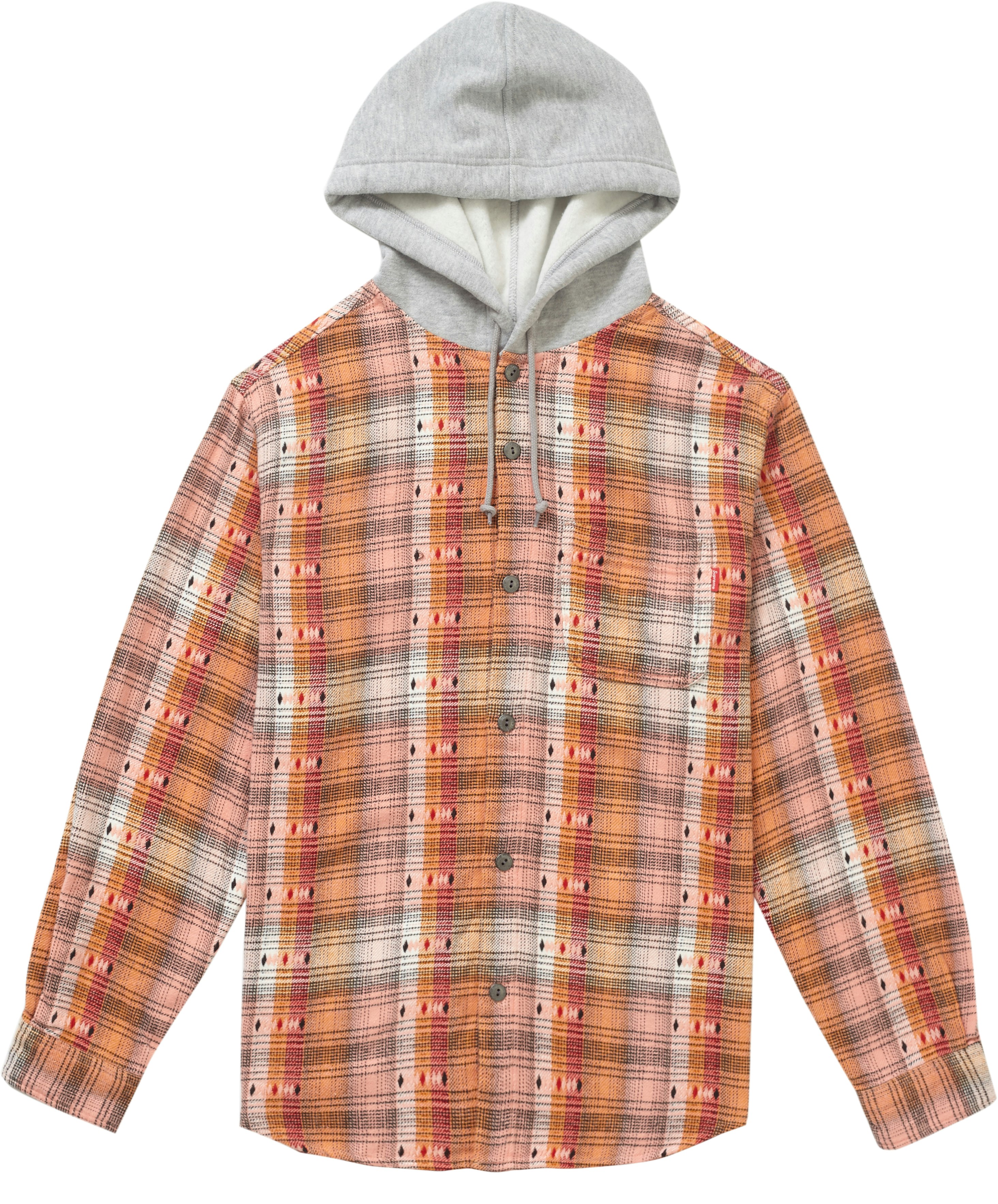 【M】18aw Hooded Jacquard Flannel Shirt