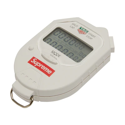 Supreme Tag Heuer Pocket Pro Stopwatch White