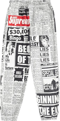 Pantalón Skate Supreme Newsprint Blanco Buy Pantalón Skate Supreme Newsprint Blanco